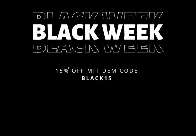 BLACK WEEK: 15% Rabatt bis zum 26.11.25 MIT DEM RABATTCODE "black15"